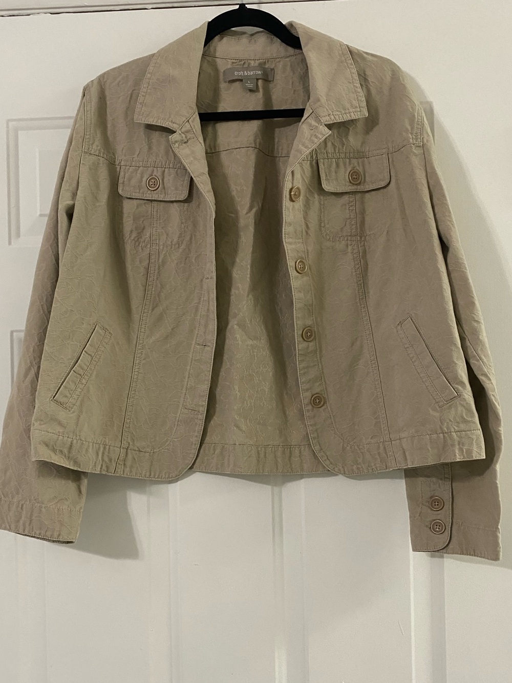 croft & barrow Tan Button-Front Jacket